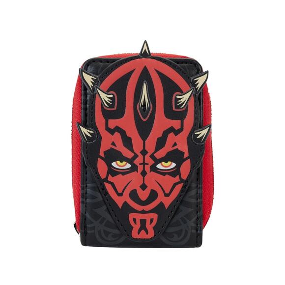 Star Wars The Phantom Menace Darth Maul Glow Accordion Zip Around Wallet NWT